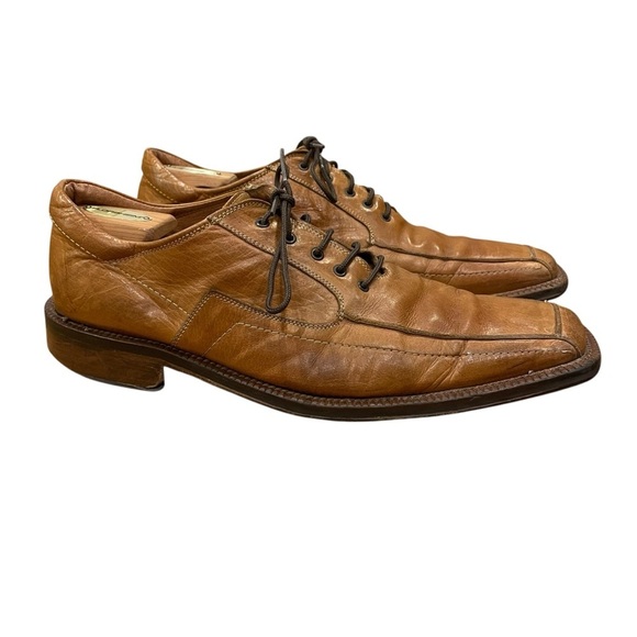 McKanty Leather Square Toe Oxford Loafer Dress Shoes Men’s Size 10 / EU 44 Brown - Picture 3 of 16